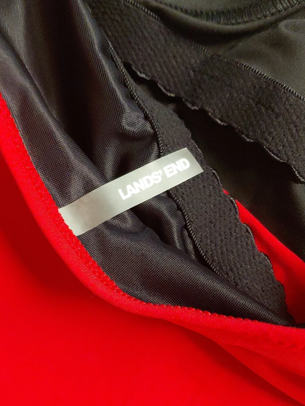 Lands' End Red Strapless Swim Tank